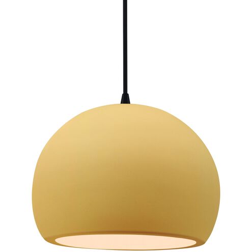 Radiance LED 10 inch Muted Yellow and Matte Black Pendant Ceiling Light