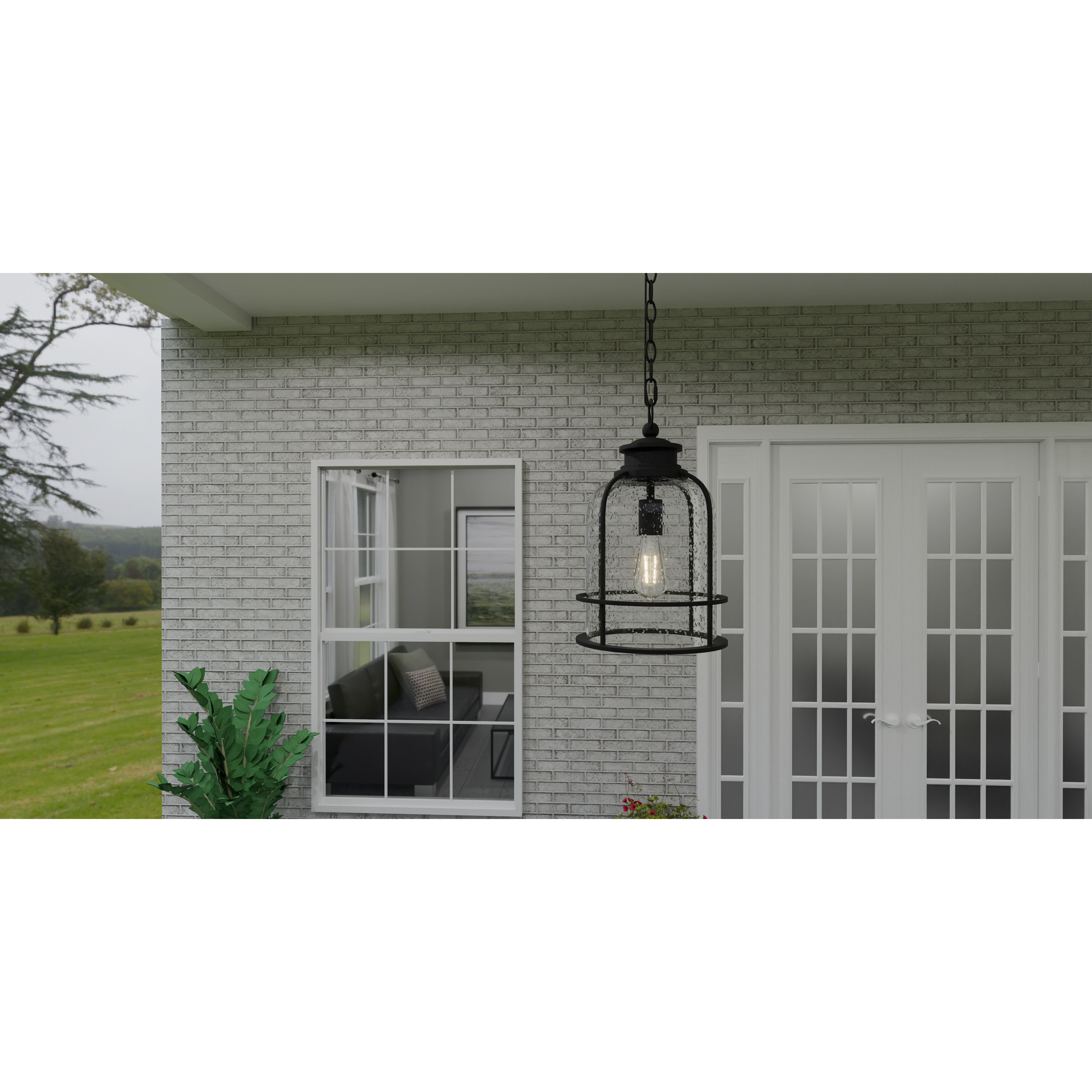 Bowles 1 Light 10 inch Earth Black Outdoor Lantern, Large
