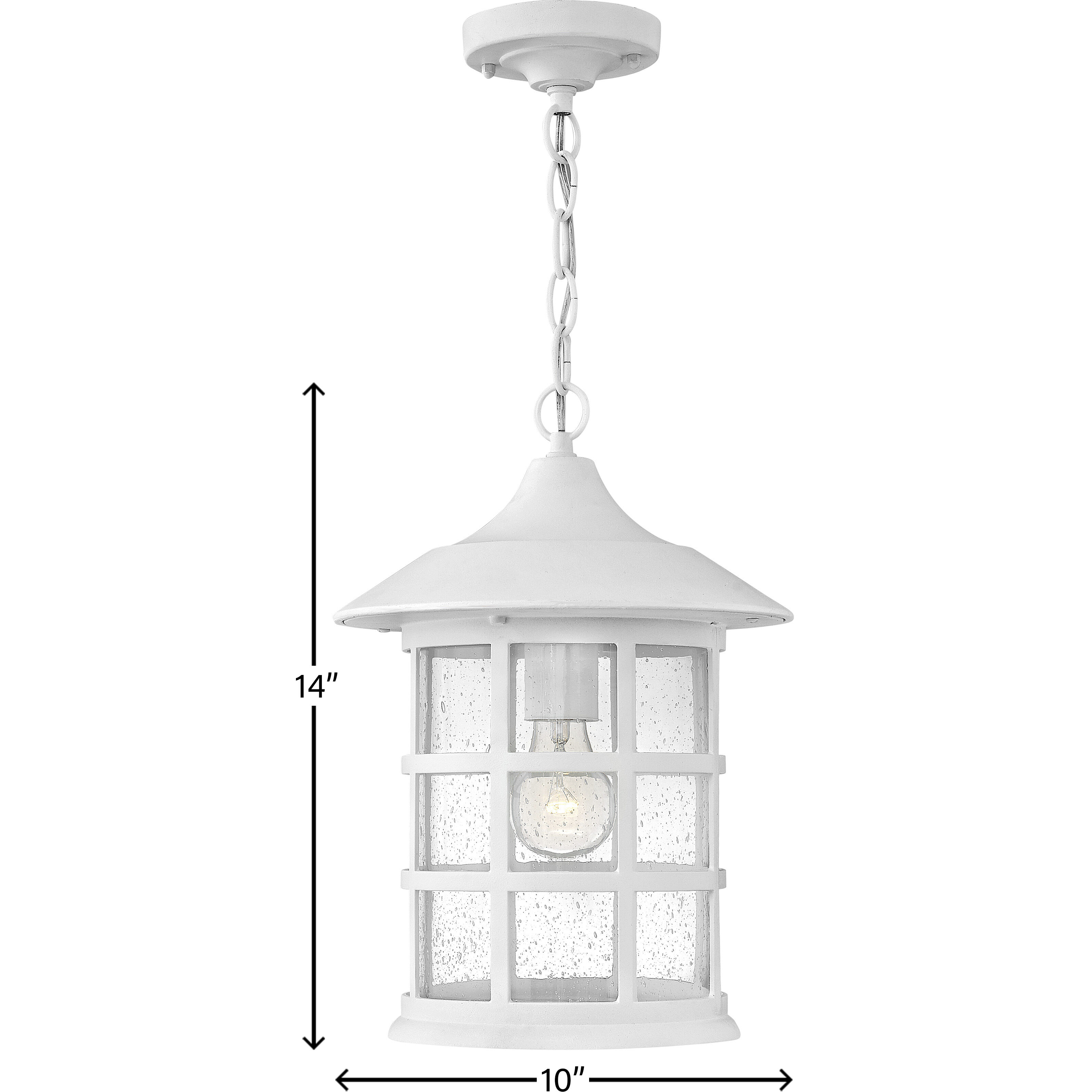 Freeport 1 Light 10 inch Classic White Outdoor Hanging Lantern