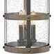 Estate Series Lakehouse Outdoor Wall Mount Lantern in Aged Zinc, Non-LED