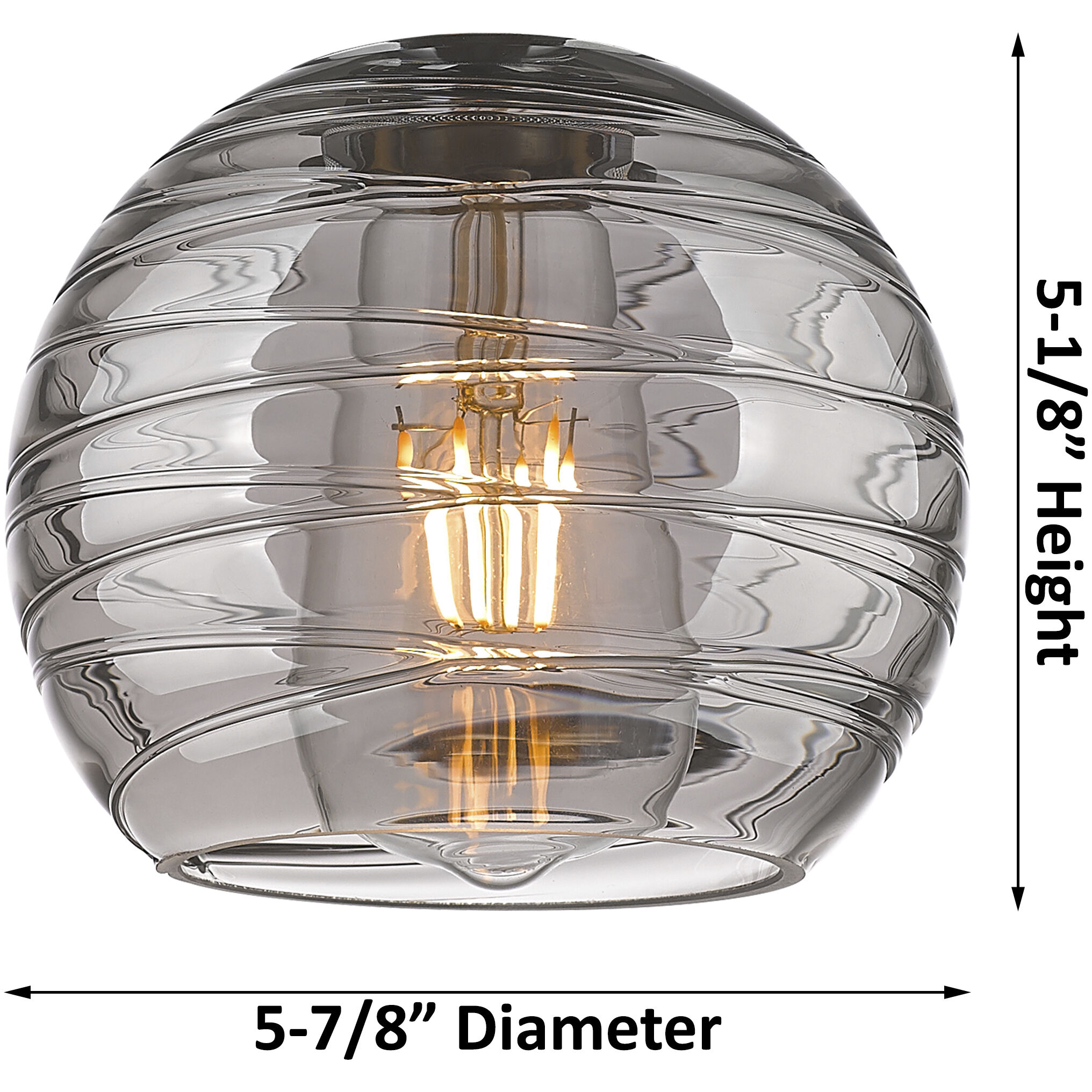 Athens Deco Swirl 3 Light 23.25 inch Polished Nickel Semi-Flush Mount Ceiling Light