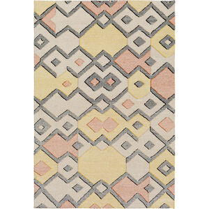 Cameroon 36 X 24 inch Orange and Yellow Area Rug, Wool and Cotton