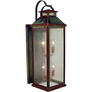 Canterbury 4 Light 30 inch Rustic Brown Outdoor Wall Mount in Cream