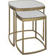 Vista 23.75 X 19.75 inch Antique Gold Nesting Tables, Set of 2