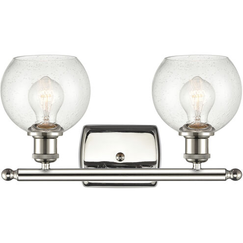 Ballston Athens LED 16 inch Polished Nickel Bath Vanity Light Wall Light in Seedy Glass