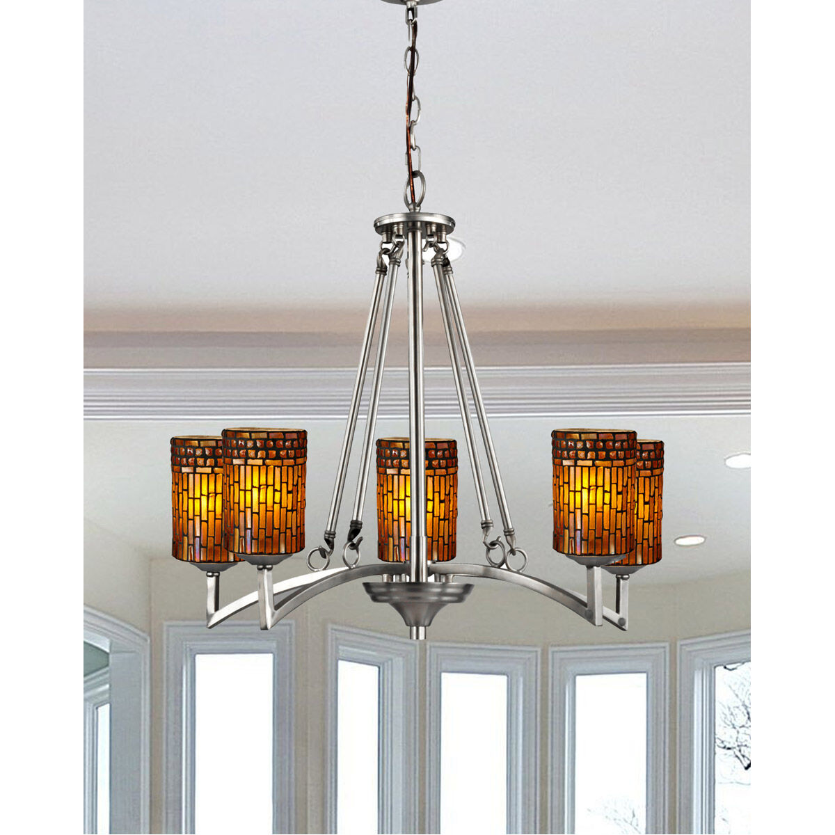 Springdale 5 Light 26 inch Dark Antique Bronze Chandelier Ceiling Light