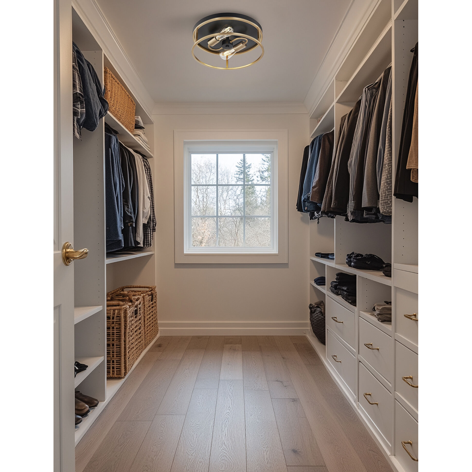 Knox LED 13 inch Matte Black Flush Mount Ceiling Light