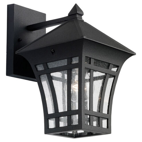 Herrington 1 Light 11.75 inch Black Outdoor Wall Lantern, Medium