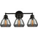 Aditi Fulton 3 Light 22.75 inch Matte Black Bath Vanity Light Wall Light, Aditi
