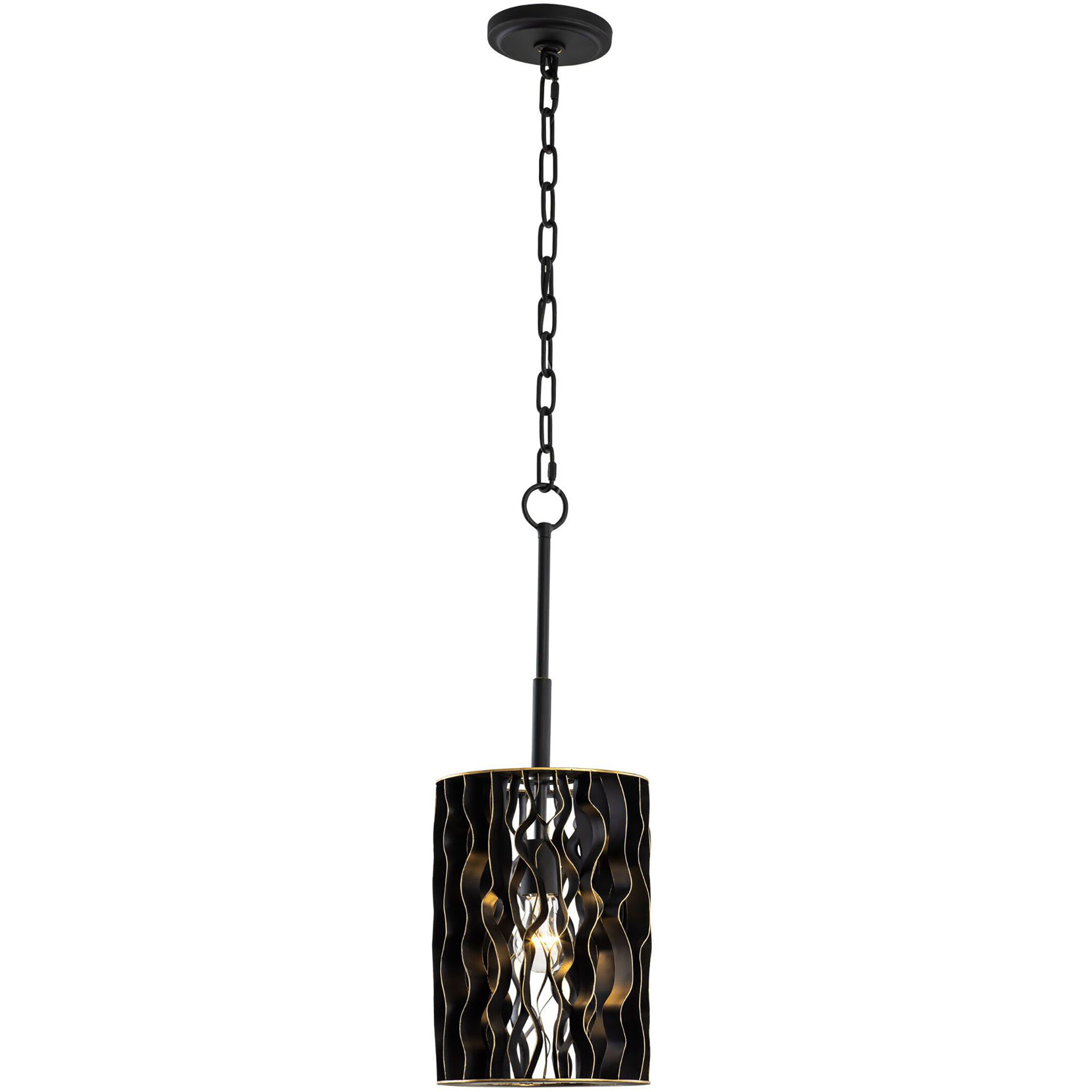 Estela 1 Light 8.5 inch Matte Black Mini Pendant Ceiling Light, Smithsonian Collaboration