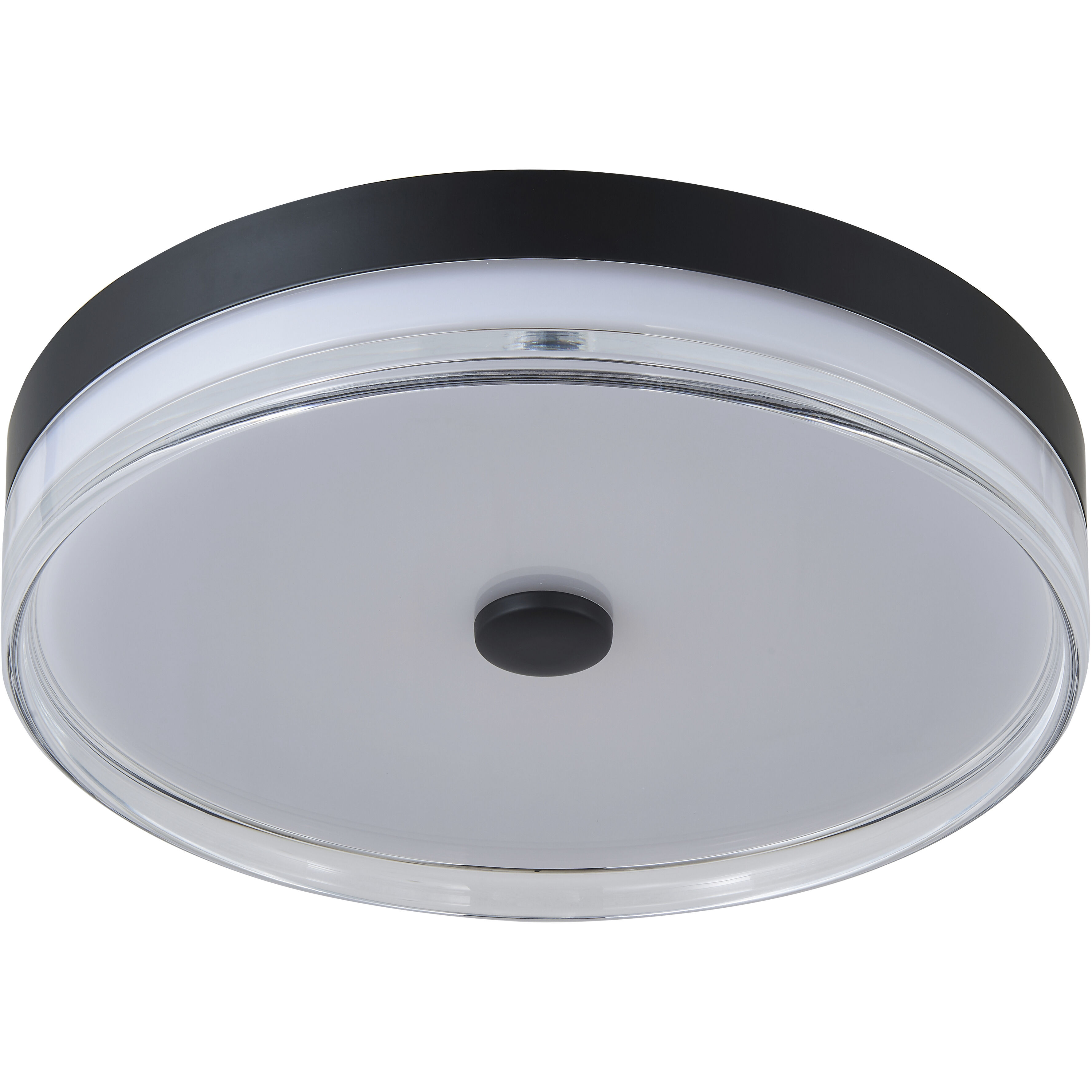 Iris LED 16 inch Matte Black Flush Mount Ceiling Light