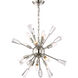 Muse 12 Light 24 inch Polished Nickel with Glass Cubes Chandelier Ceiling Light