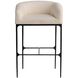 Osbourne 39 inch Oxford White and Blackened Iron Bar Stool