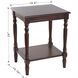 Sybil 24 X 19.5 inch Vintage Cherry End/Side Table