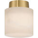 Acme 1 Light 5.75 inch Aged Brass Semi Flush Ceiling Light