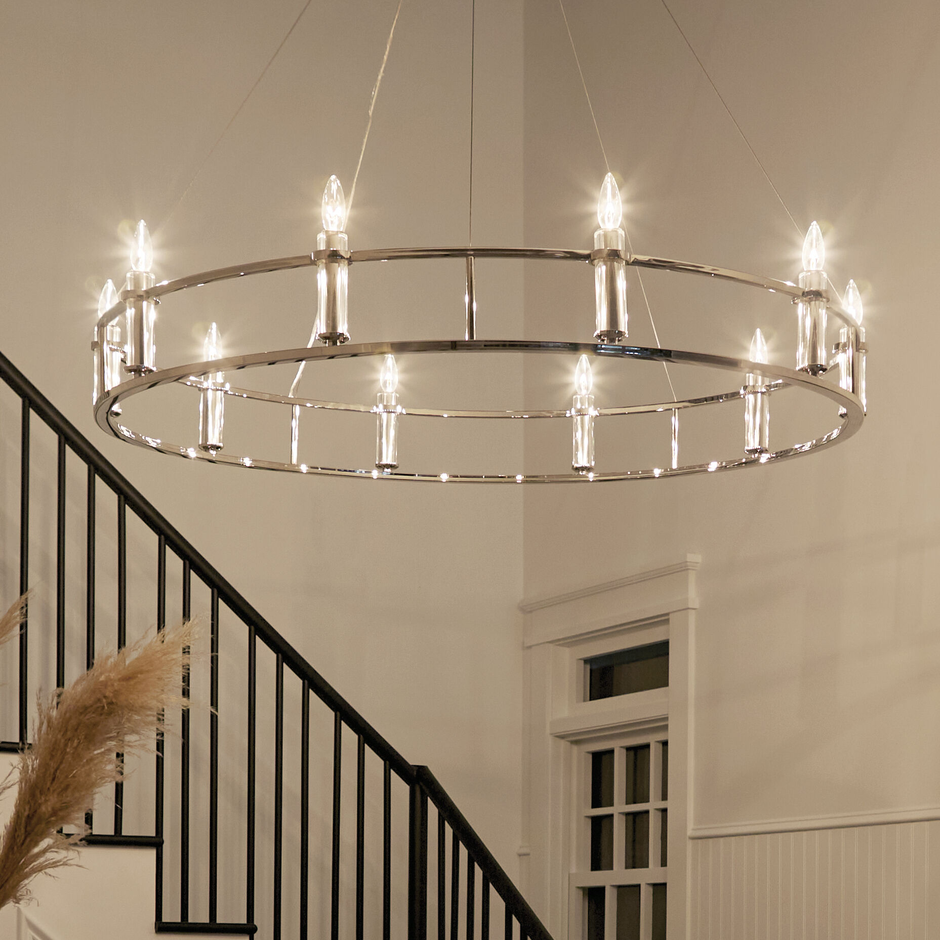 Kichler Rosalind 10 Light Chandelier Polished Nickel