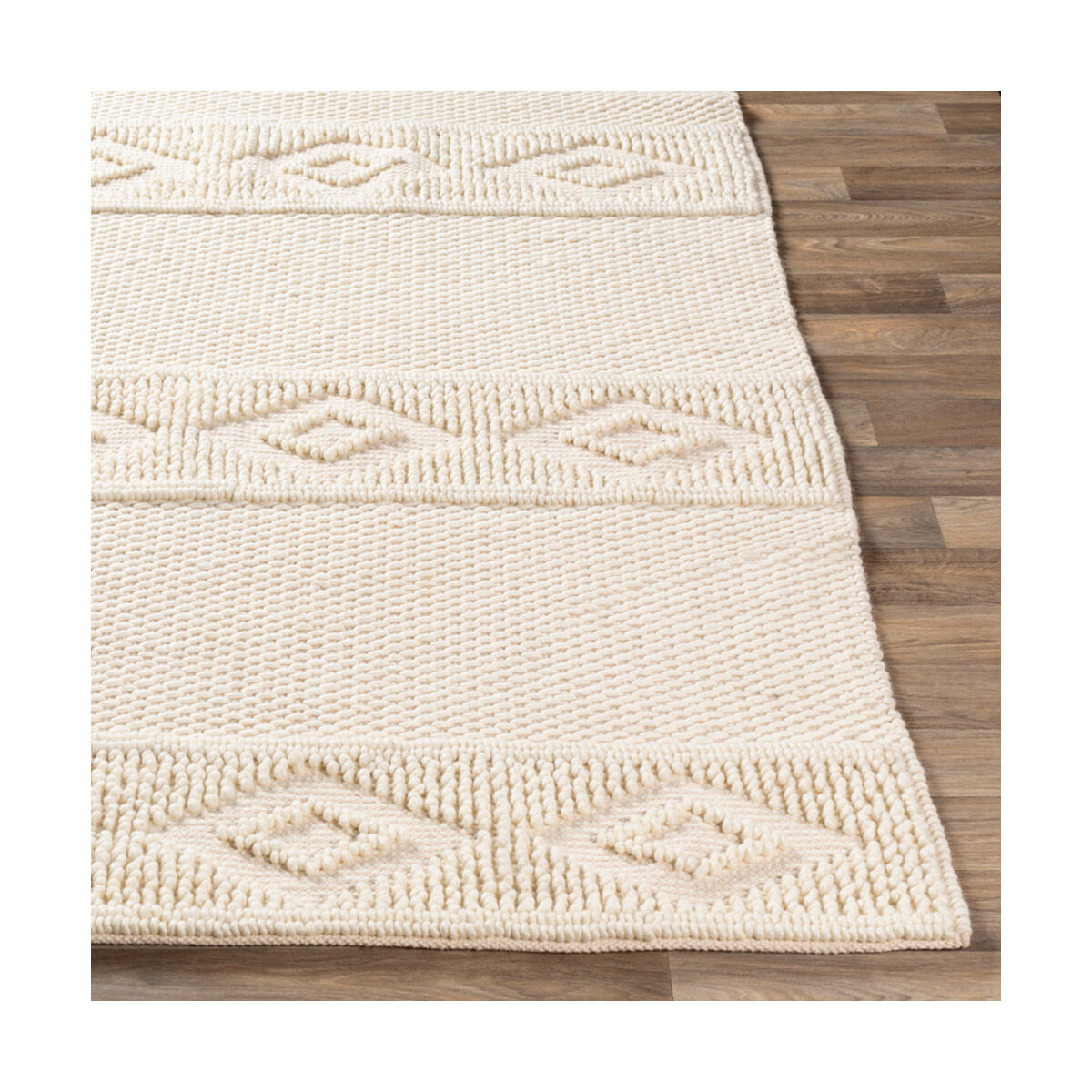 Farmhouse Neutrals 108 X 72 inch Cream Handmade Rug