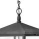 Heritage Trellis LED 16 inch Aged Zinc Outdoor Hanging Lantern