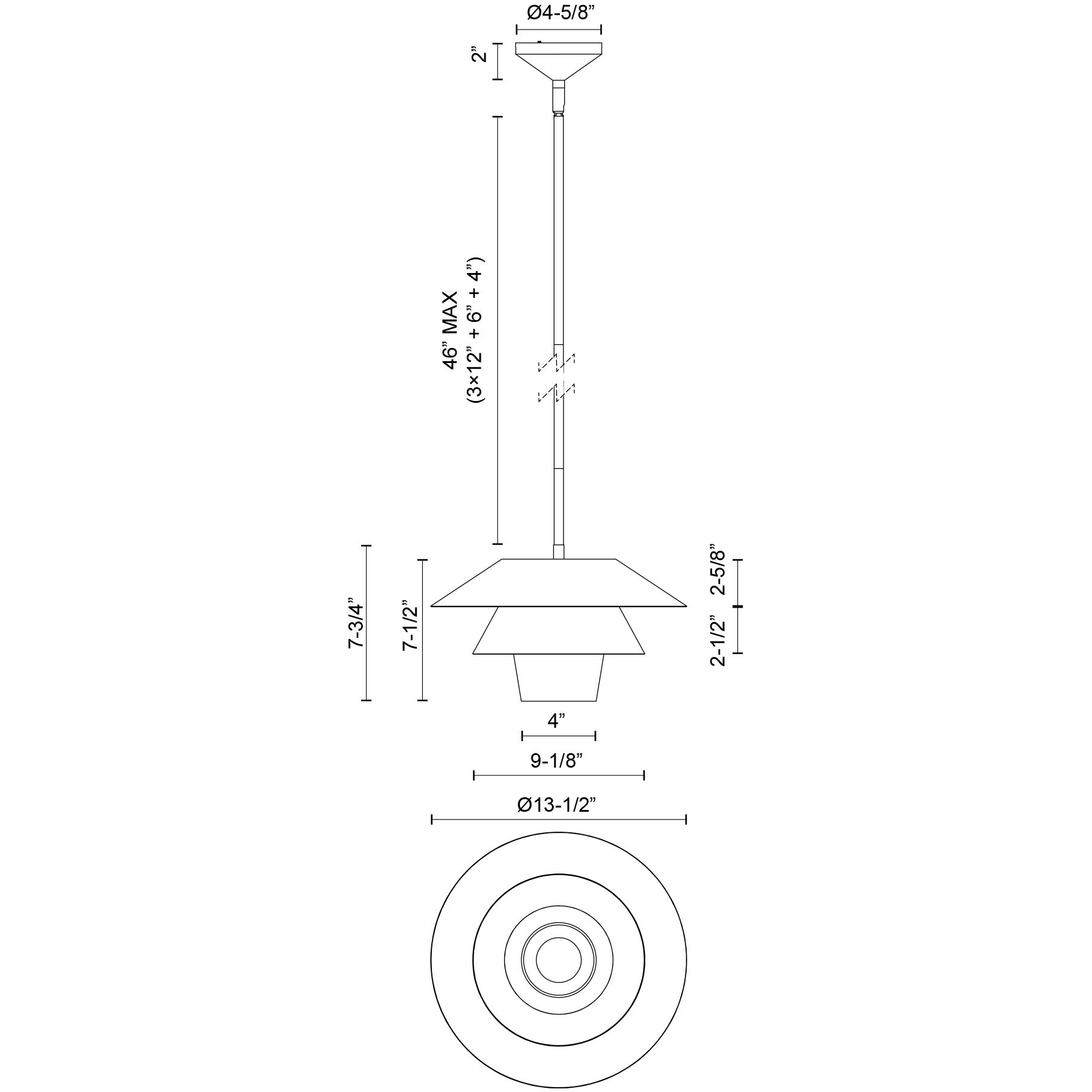 Alora Mood Tetsu Pendant Ceiling Light in Brushed Gold