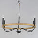 Franklin 6 Light 28.5 inch Driftwood and Black Chandelier Ceiling Light