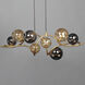 Planetary LED 43.5 inch Gold Linear Pendant Ceiling Light