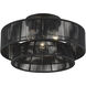 Florell 3 Light 18 inch Black Semi Flush Mount Ceiling Light, Large