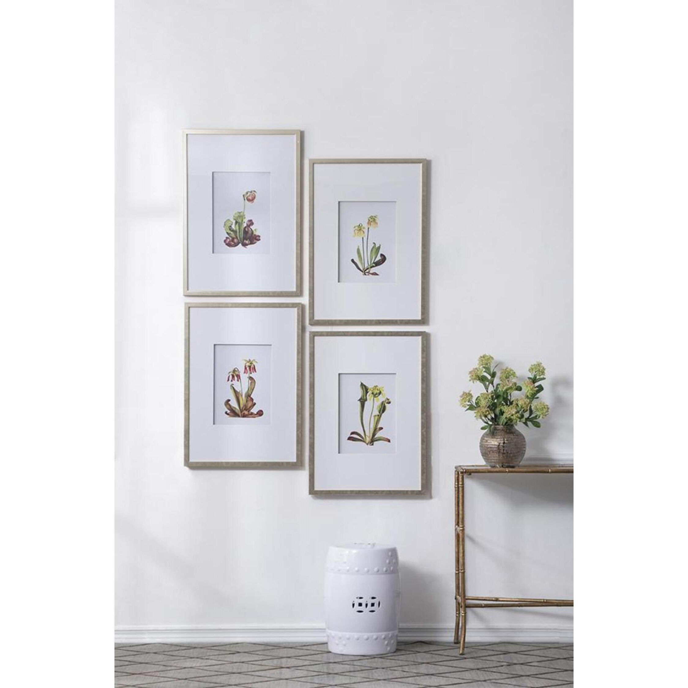 Botanical Multi Color Wall Art, Set of 4