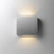 Alumilux Cube Wall Sconce Wall Light in Satin Aluminum