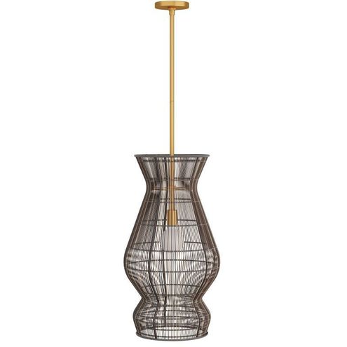 Turks Dark Brown Stained Pendant Ceiling Light