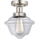 Oxford 1 Light 6.5 inch Brushed Satin Nickel Semi-Flush Mount Ceiling Light