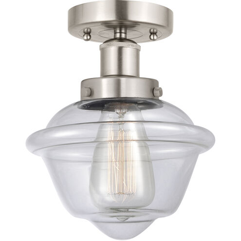 Oxford 1 Light 6.5 inch Brushed Satin Nickel Semi-Flush Mount Ceiling Light