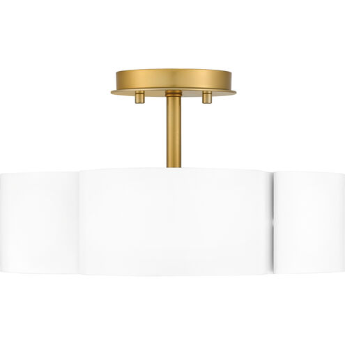 Balsam 4 Light 14 inch White Lustre Semi-Flush Mount Ceiling Light