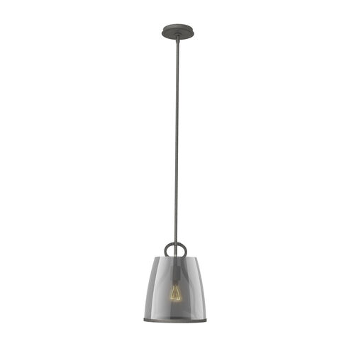 Caliper 1 Light 9.9 inch Natural Iron Pendant Ceiling Light in Plated Smoke