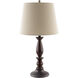 Kauri 21.5 inch 60 watt Dark Brown / Wood Accent Table Lamp Portable Light