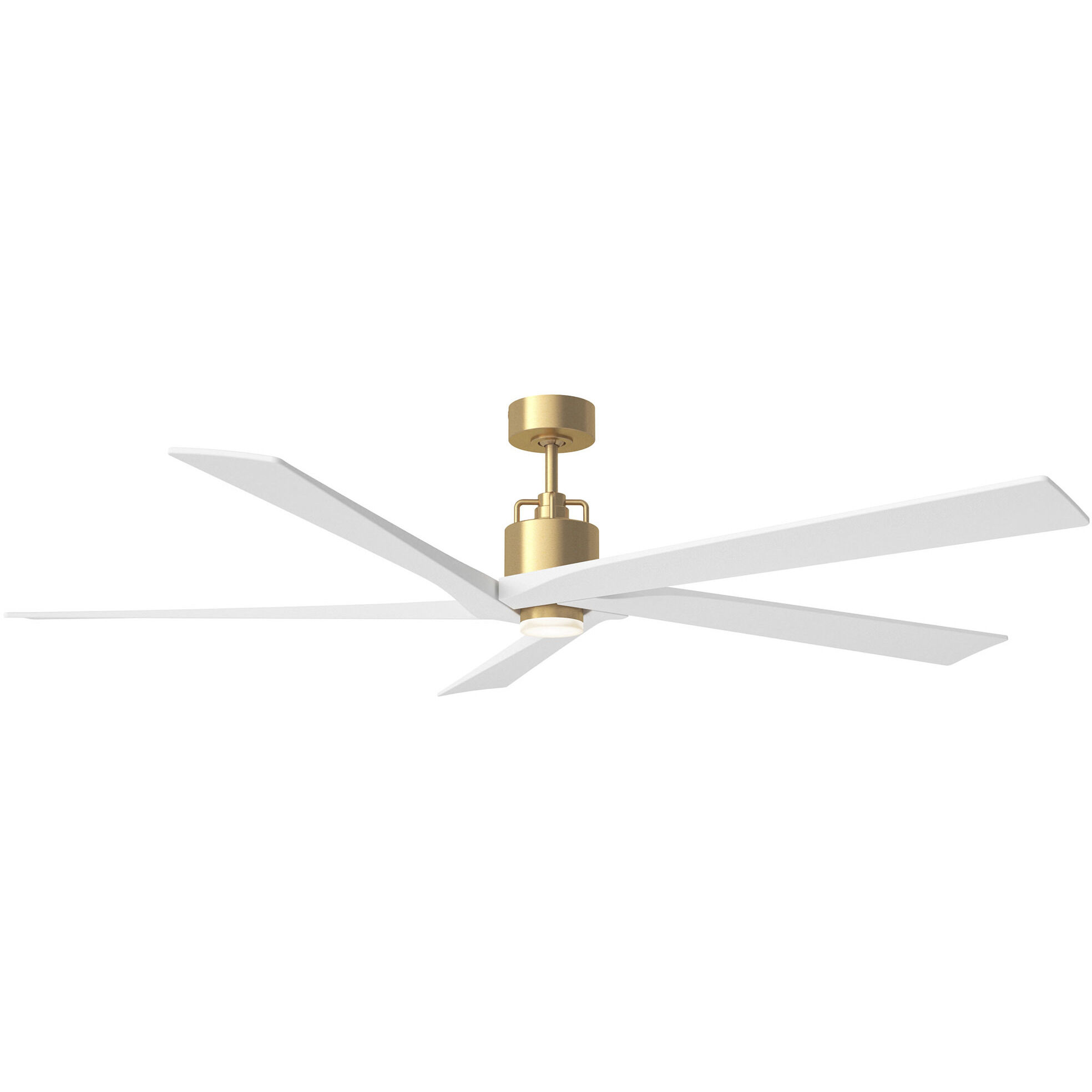 Aspen 70 inch Burnished Brass with Matte White Blades Ceiling Fan
