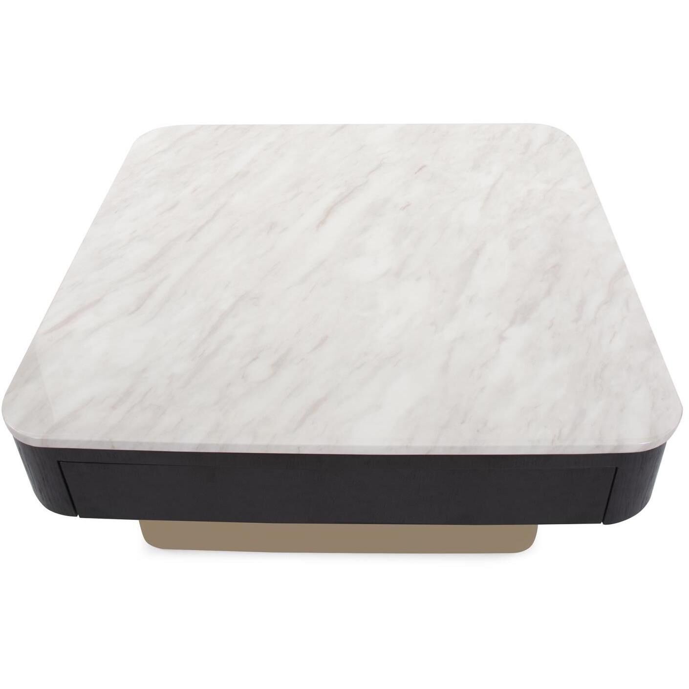 Piazza 40 X 18 inch Champagne/Black/White Coffee Table