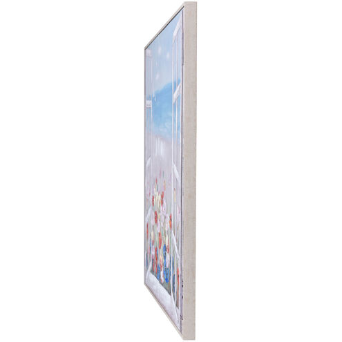Spring Air Red-Blush-Beige-Blue-and White Multi-Color Wall Art