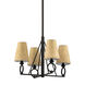 Pendelton 4 Light 24 inch Aged Iron Chandelier Ceiling Light