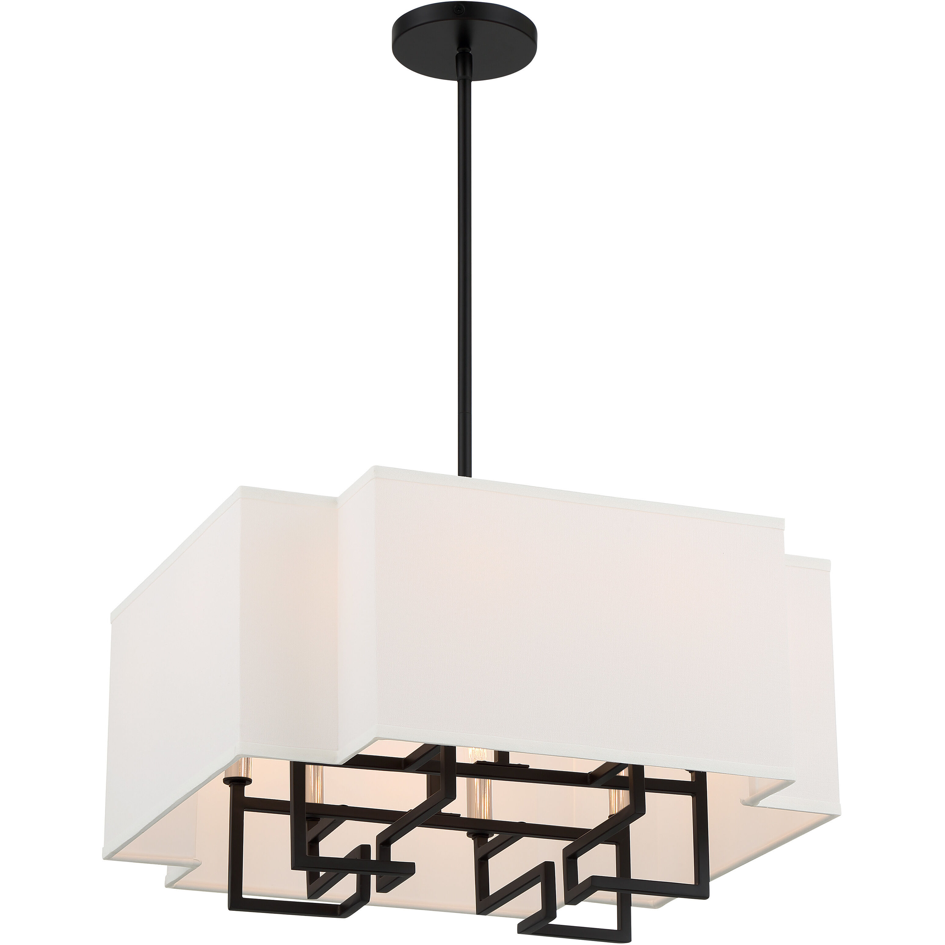 Upham Estates 8 Light 20 inch Coal /Polished Nickel Pendant Ceiling Light