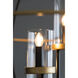 Carlos 3 Light 19.8 inch Black/Gold/Clear Chandelier Ceiling Light