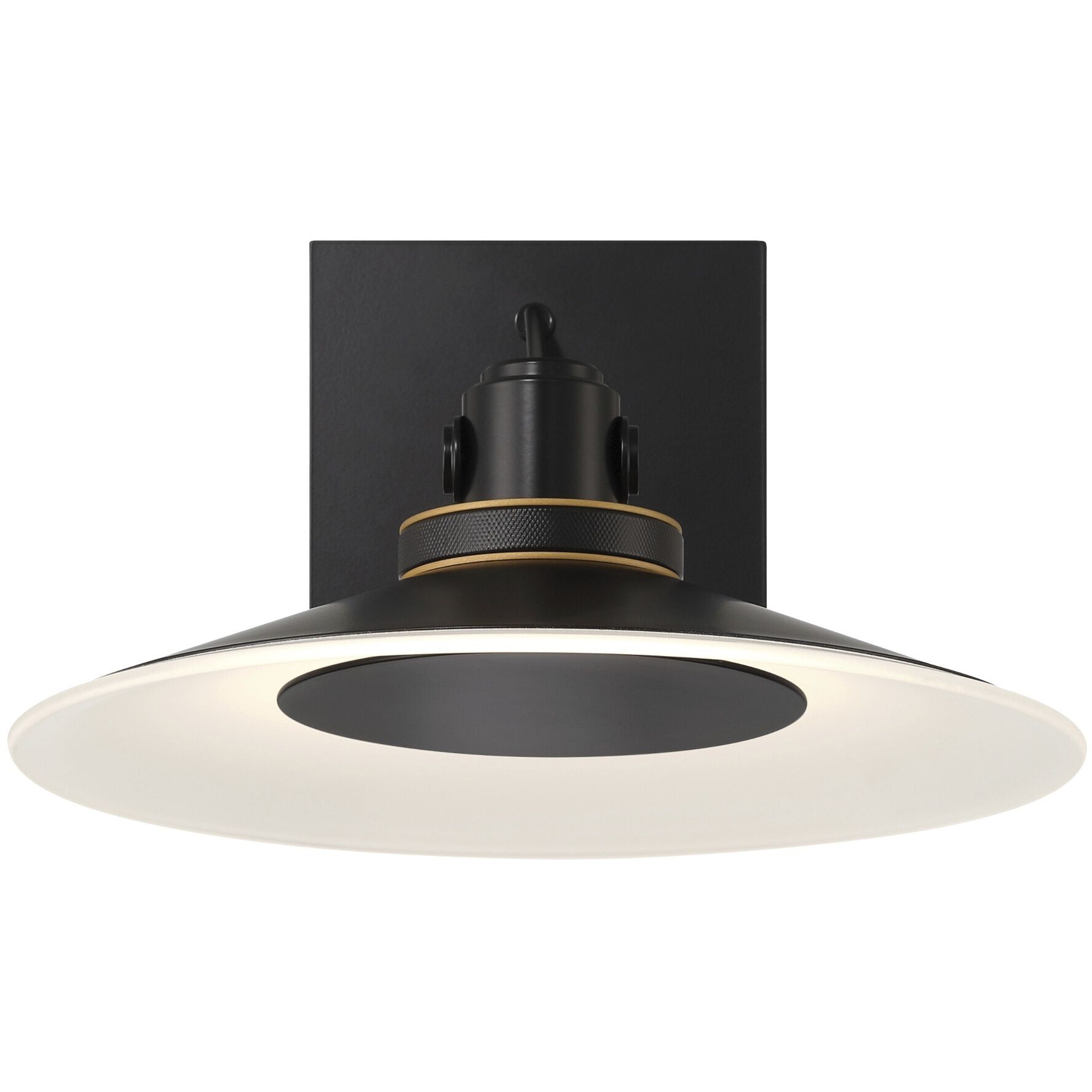 Deckard 1 Light 8 inch Gold and Black Outdoor Wall Lantern