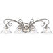 Homestead 4 Light 32 inch Pewter Bath Vanity Wall Light in Clear Glass