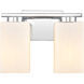 Juneau LED 11 inch Polished Chrome Bath Vanity Light Wall Light in White Rippled Glass