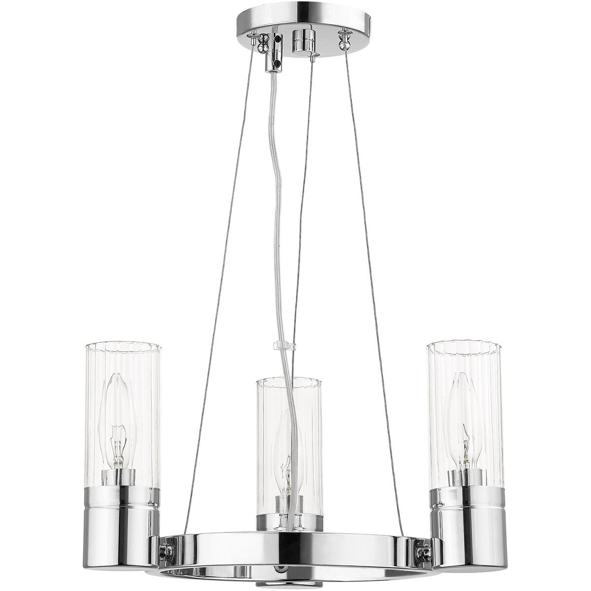 Midtown 3 Light 14.75 inch Polished Chrome Mini Chandelier Ceiling Light