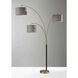 Bergen 82 inch 60.00 watt Black and Antique Brass Arc Floor Lamp Portable Light