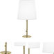 Rico Espinet Buster 35.25 inch 200 watt Polished Brass Table Lamp Portable Light in Ascot White