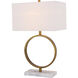 Canada 27.5 inch 100.00 watt Gold Table Lamp Portable Light