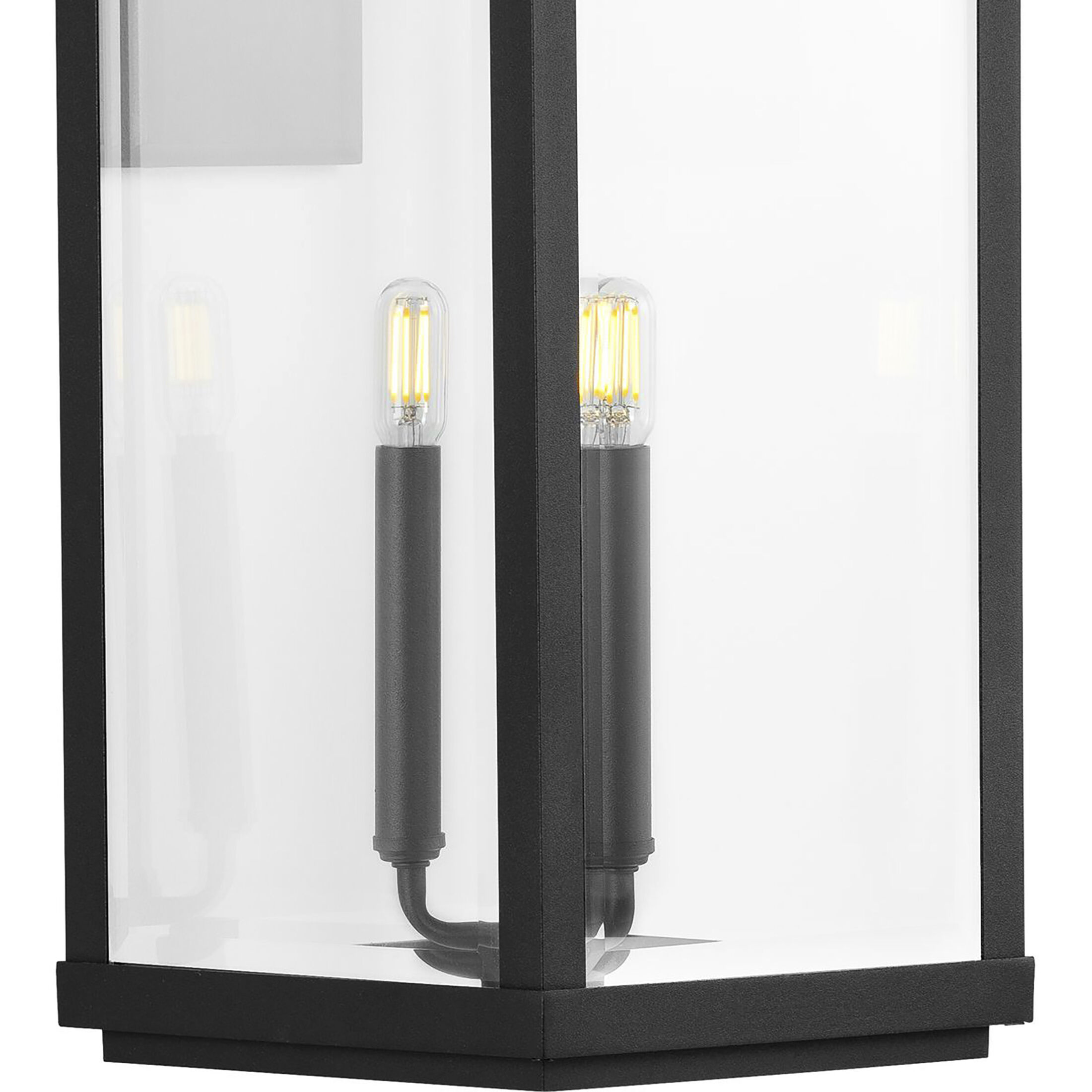 Gibbes Street 3 Light 31 inch Textured Black Outdoor Wall Lantern, Large, Design Series