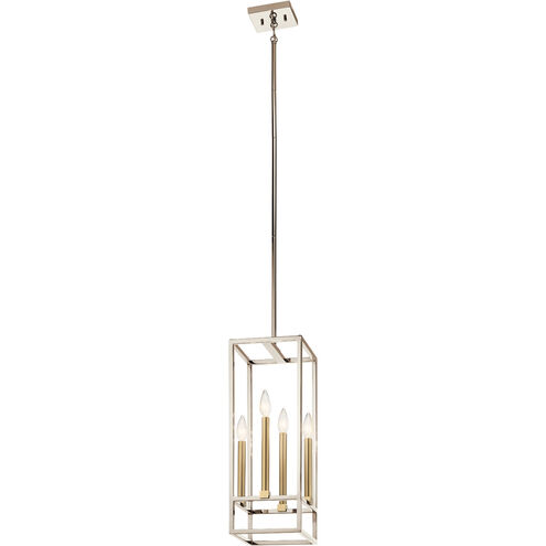 Finet 4 Light 9 inch Polished Nickel Foyer Pendant Ceiling Light