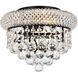 Primo 3 Light 10 inch Black and Clear Flush Mount Ceiling Light